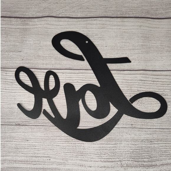 Black Iron Script Love for Decor or Craft - Picture 4 of 4